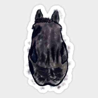 Funny horse head Sticker